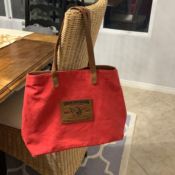 True religion canvas big bag NEW - Picture 1 of 8
